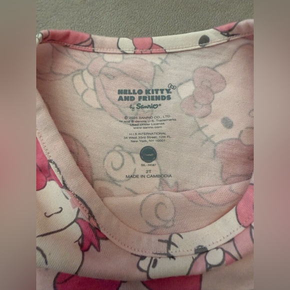 Hello Kitty & Friends Toddler Dress 2T Pink Sanrio Long Sleeve Fit Flare NWT - Picture 2 of 8